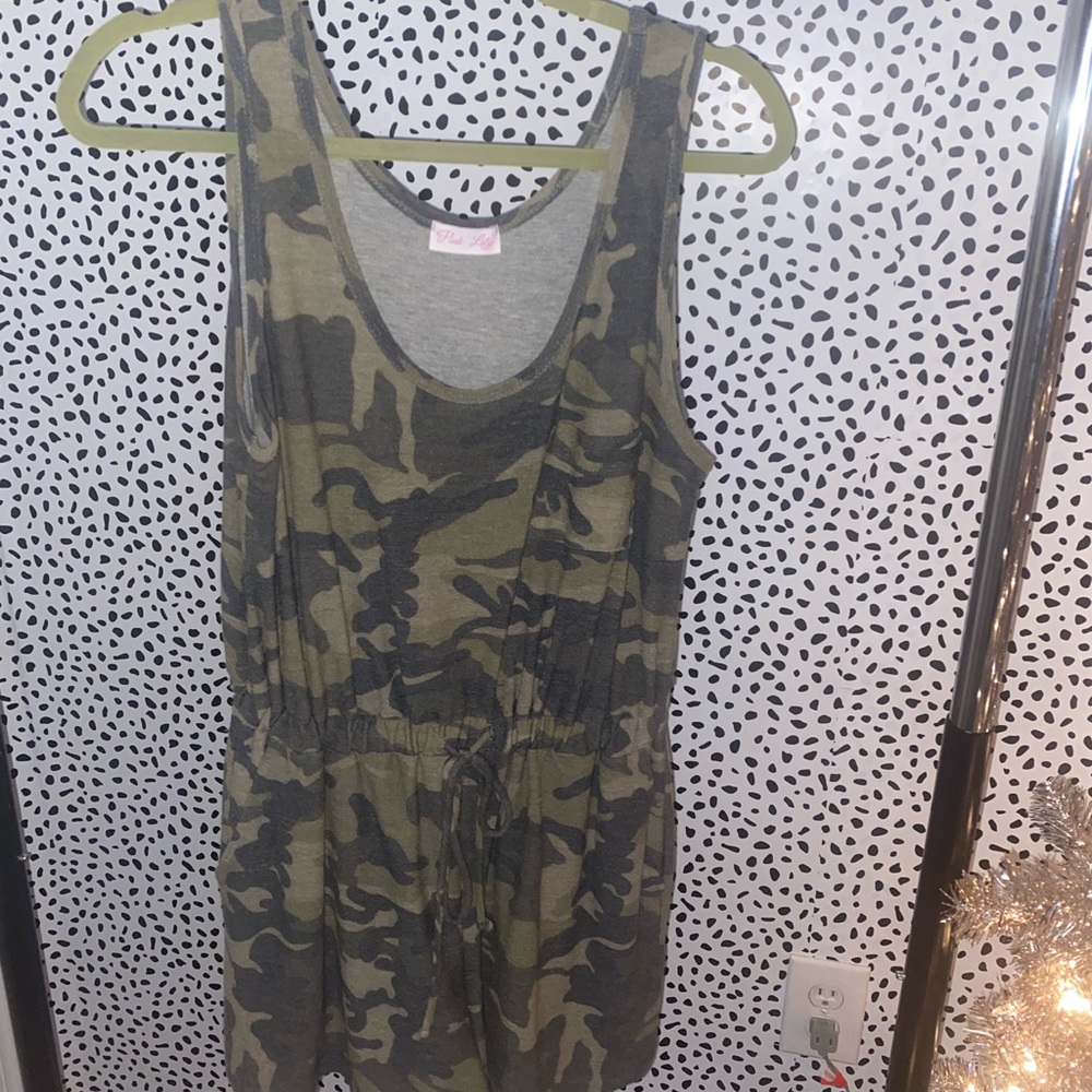 Camo Pink Lily Romper